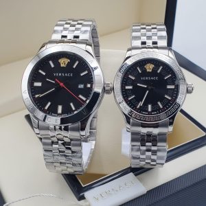 Versace silver with stainless steel